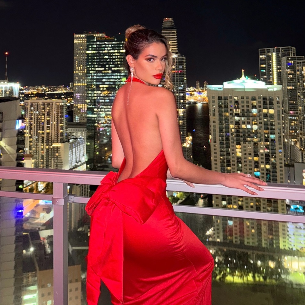 HouseofCB red bow dress